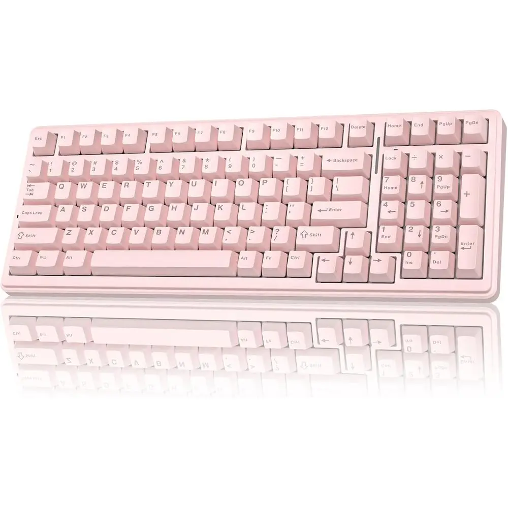 Silent Mechanical Keyboard - Tri-e Wireless (BT5.0/2.4GHz/USB-C), Gasket Structure, Hot Swappable with Pre-lubed Linear Switches