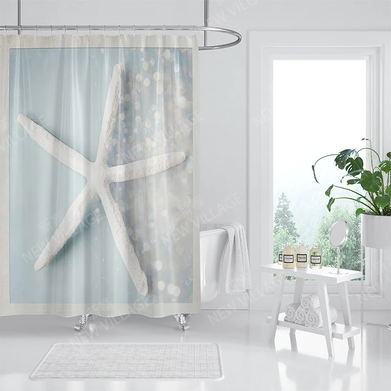 Home waterproof fabric bathroom curtain accessories 90x200 shower shower curtain 240 * 200 Atlantis style shower curtain