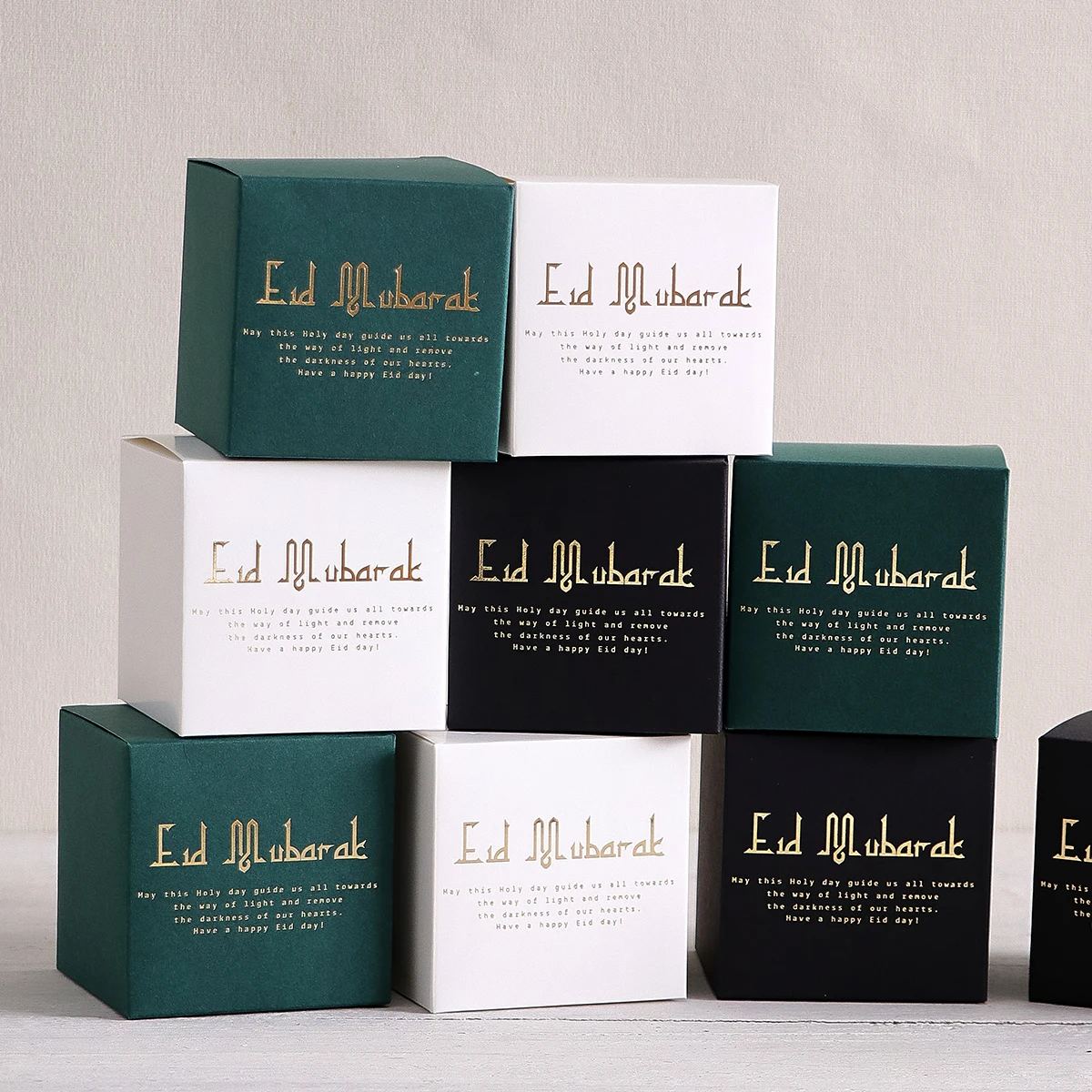 10Pack Eid Mubarak Gift Boxes, Perfect for Candies, Chocolates and Small Gifts, Ramadan Gift Boxes Islamic Muslim Festival Happy