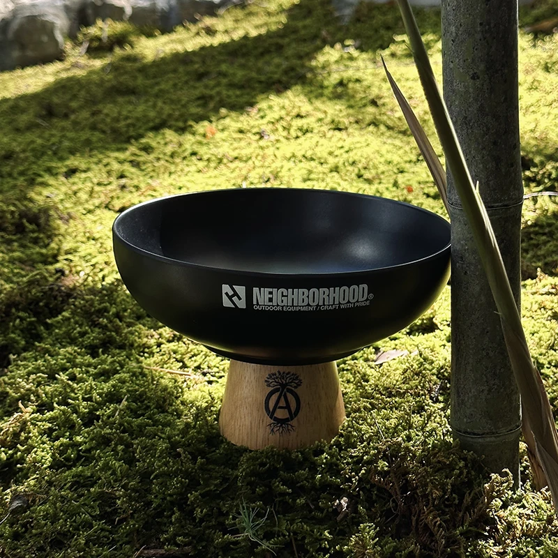 صينية تخزين عصرية من الخشب الصلب المسود بتصميم NBHD، مناسبة للردهات وغرف المعيشة، لتنظيم الأغراض الصغيرة والمفاتيح، تحاكي الب...