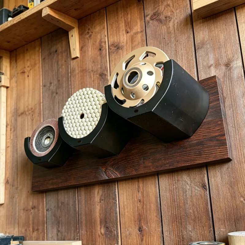 Angle Grinder Disc Storage Rack (3, 6, and 9-Slot Versions) – Compatible with 4-inch, 4.5-inch, and 5-inch Discs