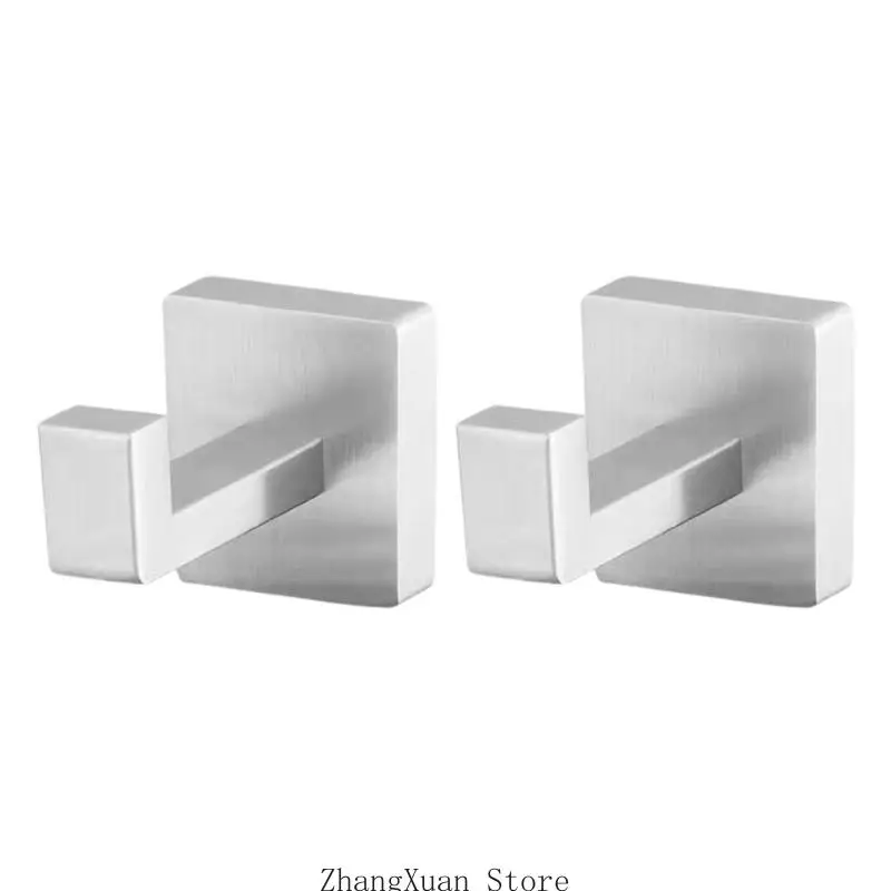 Stahl-Waschraum-Wandhaken mit quadratischer 1,97-Zoll-Montagebasis 3XUF – Detail 4