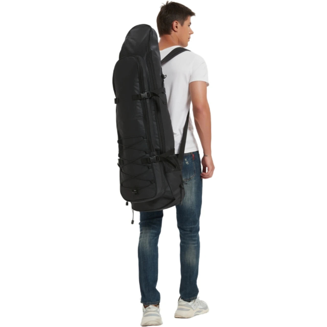 45L wasserdichter Tauchrucksack, Unisex-Tauchflossen-Tasche, aus wasserdichtem Stoff, geeignet zum Schnorcheln, Flossen, Masken und Ausrüstung – Detail 6