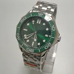 41mm Stainless Steel Sapphire Glass Green Seahorse Mechanical Watch Japan Nh35 Automatic Movement