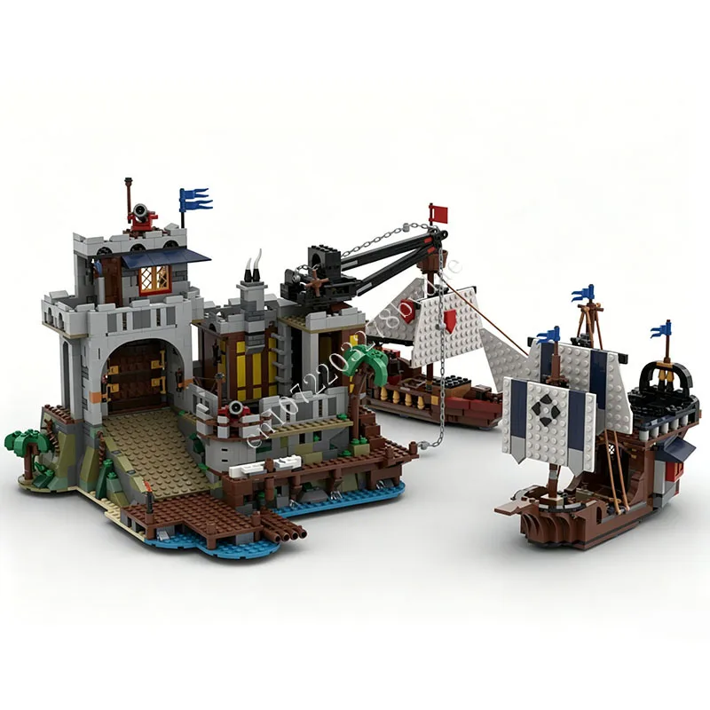 2554PCS MOC Poor Man's Point Ship Building Blocks Set Terrible Boat Brick Toys For Adultsren Halloween Birthday Gifts Adult Gift
