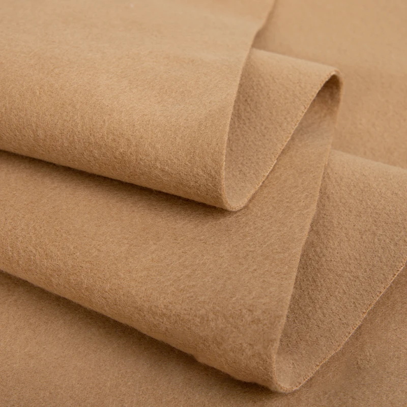 Autumn Winter Thickened Double-sided Brushed Cashmere Imitation Woolen Fabric Solid Color DIY Coat Clothing Fabric
