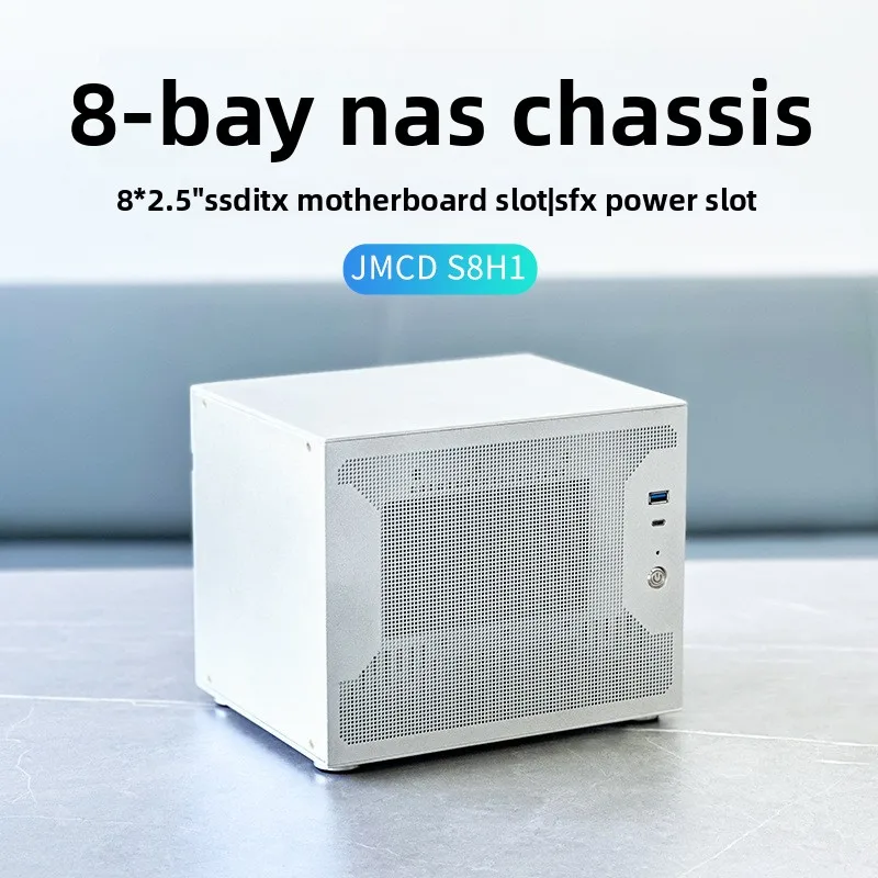 8-bay, 9-bay NAS Case, 2.5 SSD Solid-state Drive, ITX Motherboard, Power Supply, Home Use