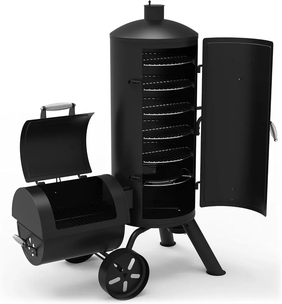 

Dyna-Glo Series DGSS1382VCS-D Heavy-Duty Vertical Offset Charcoal Smoker & Grill