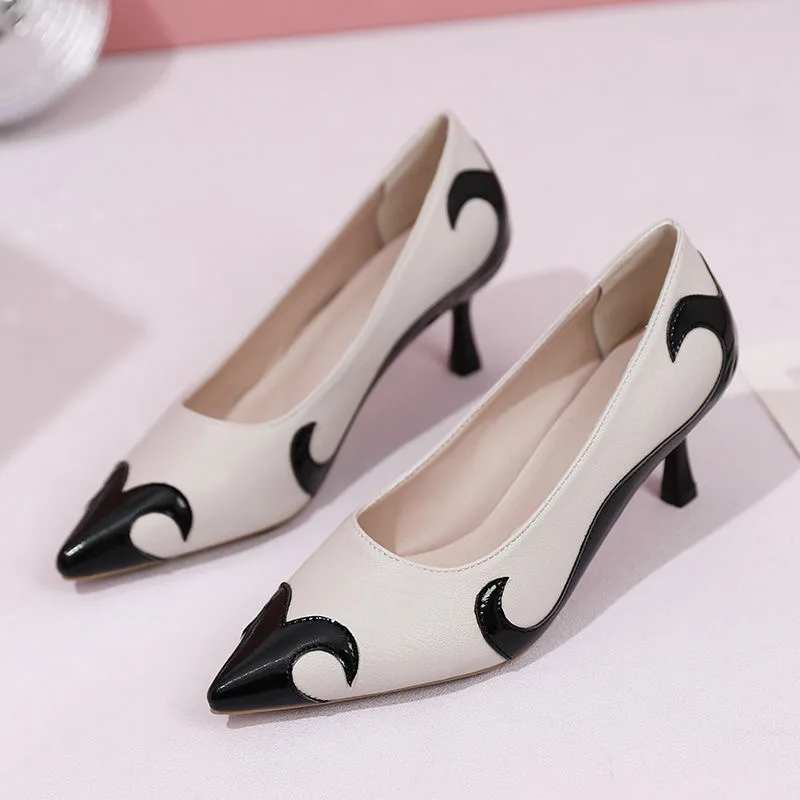 Women Pointed Tip High Heels Elegant Banquet Wedding Shoe Exquisite Dress Work Shoes for Woman Designer High Heels Zapatos Mujer view 2
