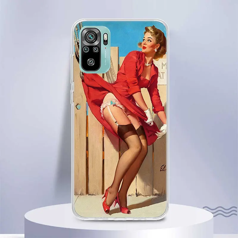 Sexy Pin Up Girl Lady Coser Phone Case For Xiaomi Redmi Note 13 12 12S 11 11S 10 10S 11E Pro Plus 11T 9 9S 8 8T 7 5 + Cover Fund