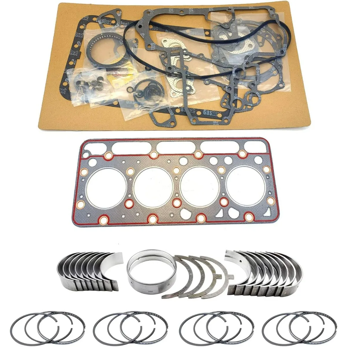 

V1500 Engine Full Gasket Set Rings Bearings For Kubota V1500 Overhaul Kit L285 Compact Utility Tractor STD V1500 Bearing kit set