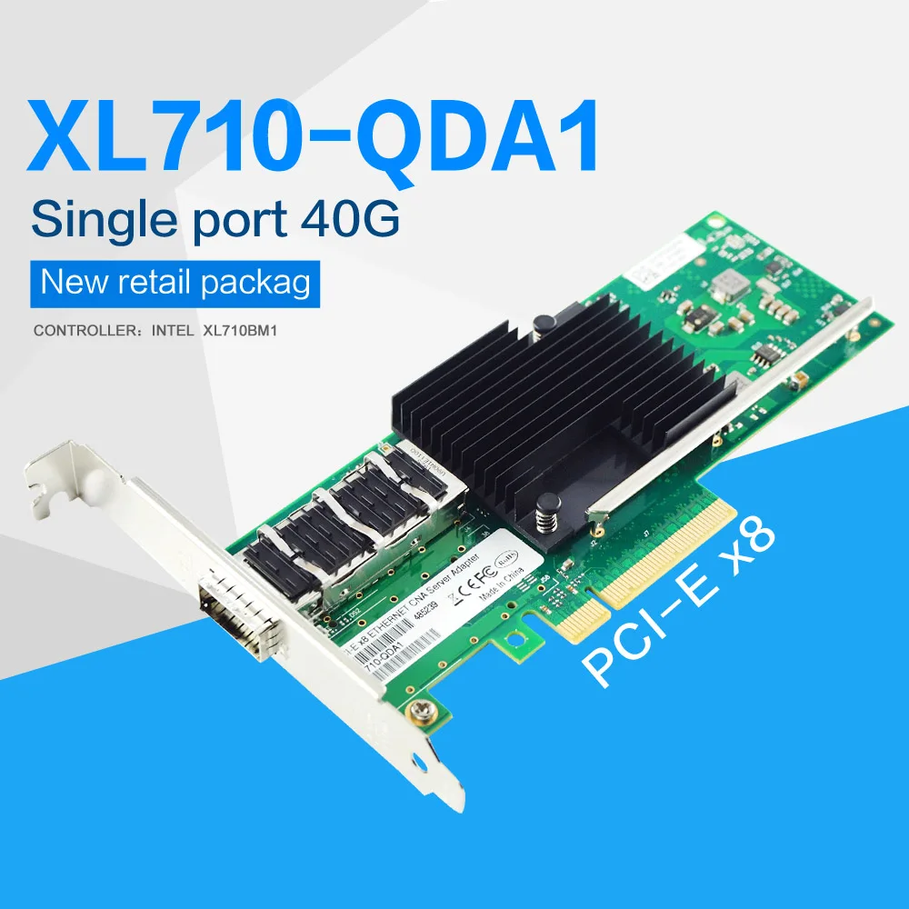 Intel XL710 Chipset PCIe 3.0 X8 QSFP+ 40G Single Port Network Card-XL710-QDA1