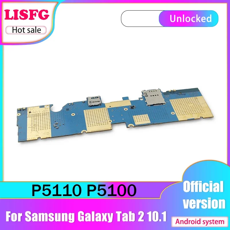 Disassembly Unlocked For Samsung Galaxy Tab 2 10.1 P5100 P5110 Motherboard WIFI & 3G 1G RAM 16G ROM Mainboard Logic Board