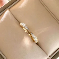 Huitan Fancy Cross Rings for Women Simple Fashion Wedding Bands Accessories Modern Lady's Everyday Ring Trendy Jewelry Drop Ship