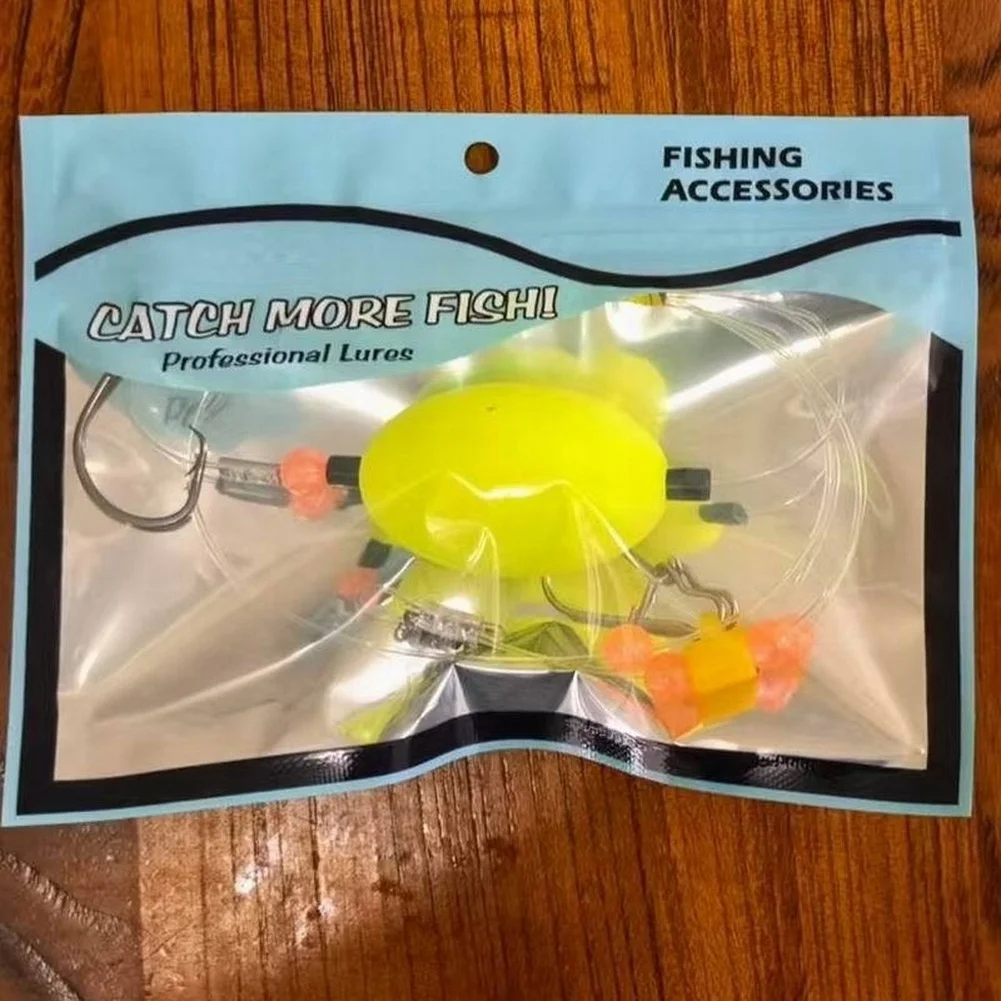 6pcs Surf Fishing Rigs with Adjustable Floats for Flounder for bass and Saltwater Fish Detection in Lake River Reservoir