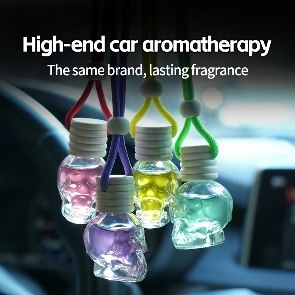 

Skull Car Air Freshener Decoration (Hanging Type) - Odor Elimination, Light Scent, Essential Auto Interior Accessory