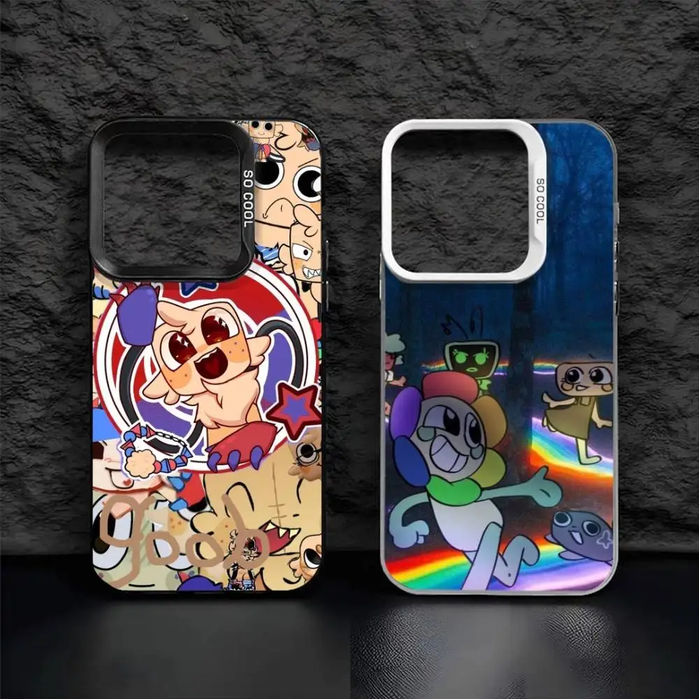 

Cartoon G-Goob D-Dandys World Phone Case For iPhone17, 16,15,14,13,12 Pro Max Black Candy Matte Shockproof Cover
