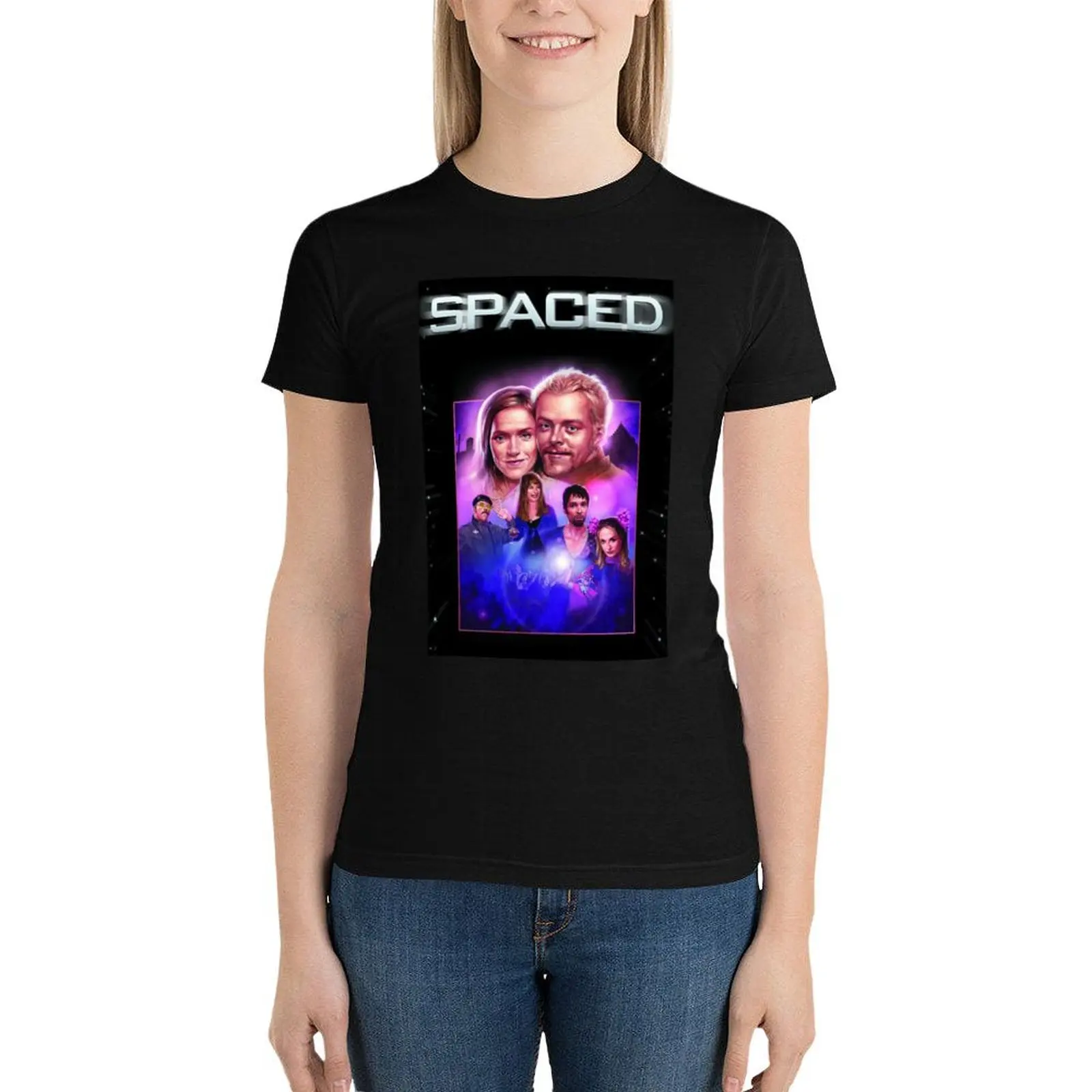 

Spaced TV Show Artwork T-Shirt shirts graphic tees Female clothing anime clothes summer top tops Women