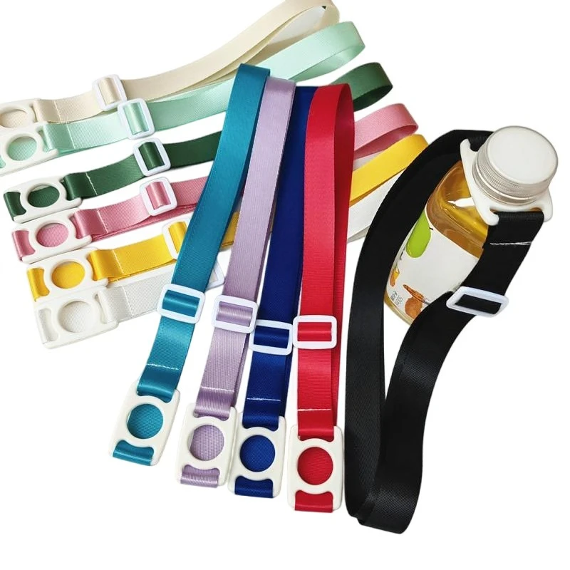 Bottle diagonal cross hanging rope solid color cup hanger Festival event competition water cup Outdoor portable shoulder strap