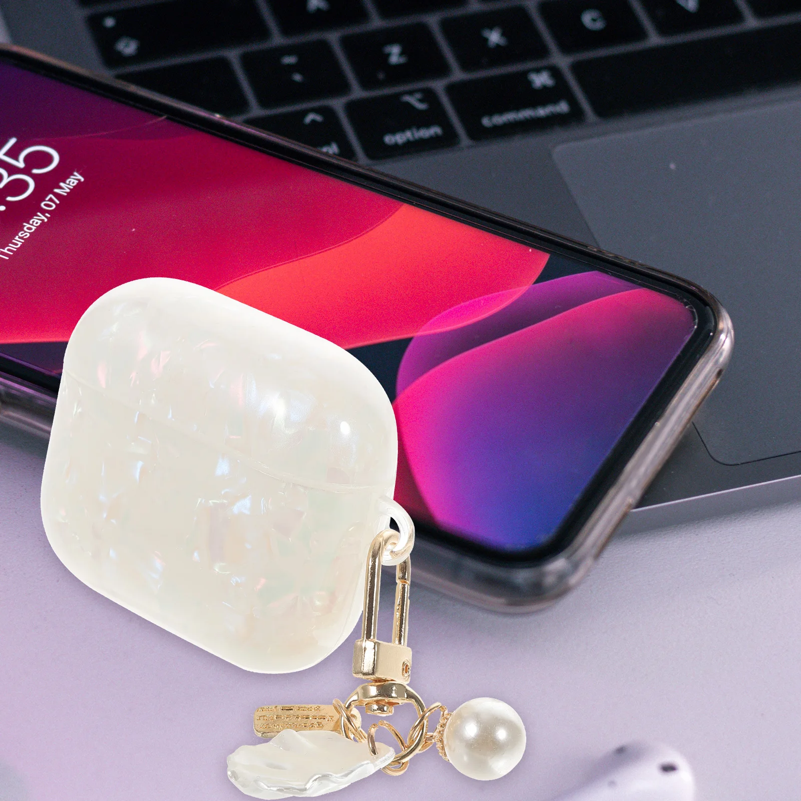

Wireless Earphone Case Durable Protective ganizer White Proof Compact Lightweight TPU Perfect Gift Accessories