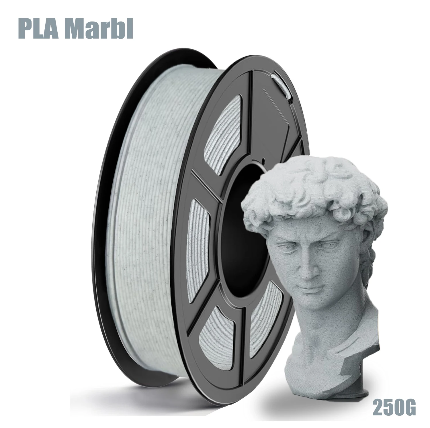 

Нить PLA 1,75 мм, мрамор, 500 г, 3D-нить, точность размеров +/- 0,02 мм, катушка 250 г (0,55 фунта), подходит для большинства 3D-принтеров FDM