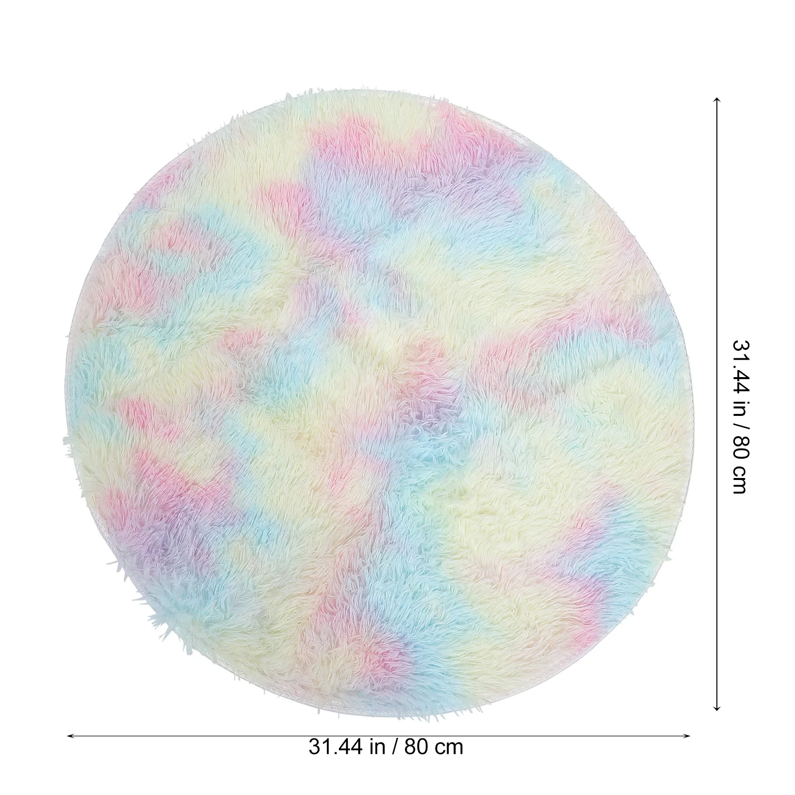 

Colorful Round Floor Mat Soft Bedroom Living Room Rug Polyester Nordic Style Home Decor Rainbow Carpet Minimalist Floor Cushion