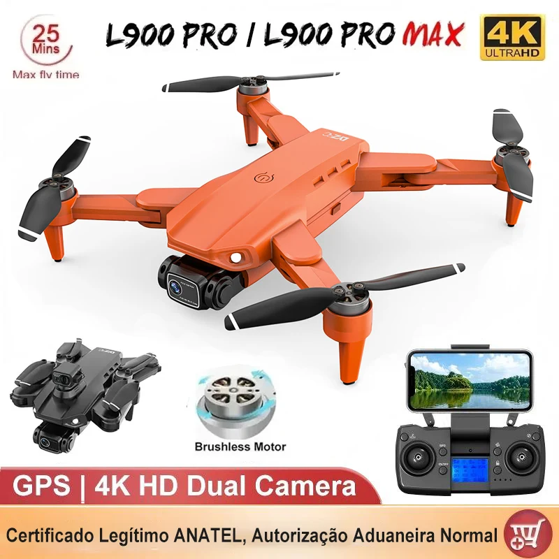 

L900 PRO / L900 PRO MAX GPS Drone Professional 4K HD Dual Camera Obstacle Avoidance Brushless Motor 5G WIFI RC Quadcopter Toys