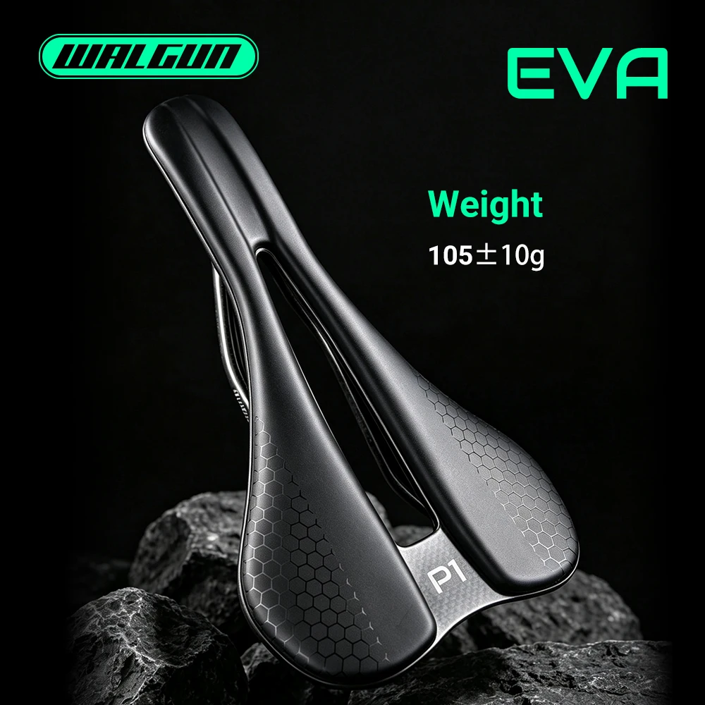 WALGUN P1 EVA / 3D Printed Carbon Bike Saddle 140mm for Gravel MTB Road Mountain Bicycle Saddles Women Men Cycling Riding Seat