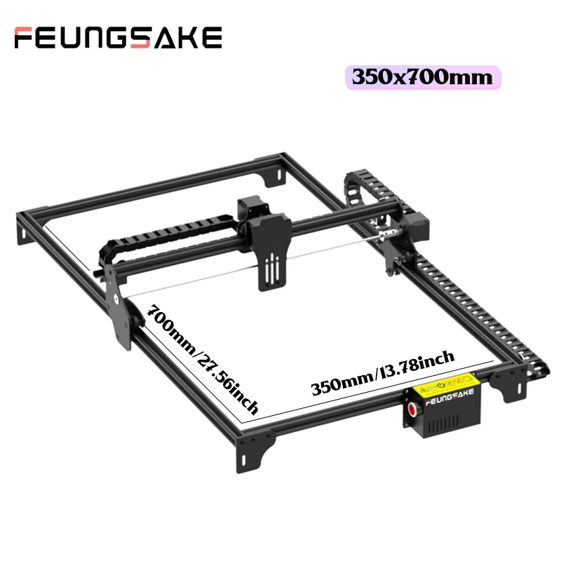 Laser Engraver Frame Parts Wood Cutter Laser Cutting Machine Frame Kit Grbl Control Board Working Area 350*700Mm