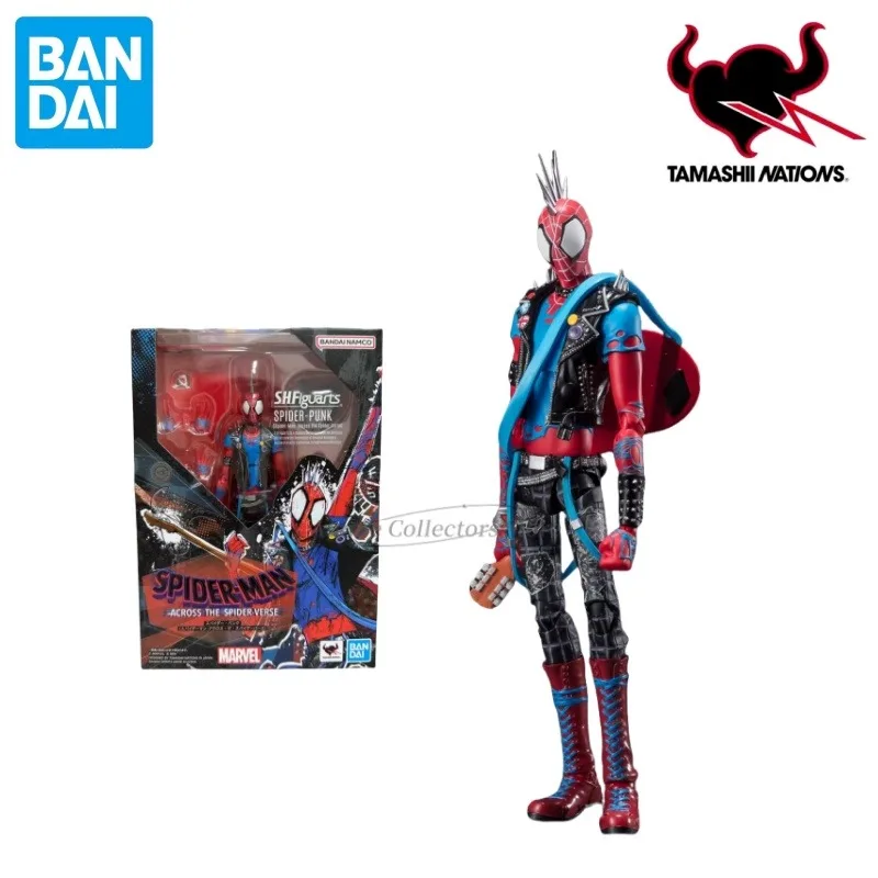 Spot Bandai S.H.Figuarts Spider-Man: Into The Spider-Verse Spider-Punk Anime Character Model Toy Movable Collectible Doll Gift