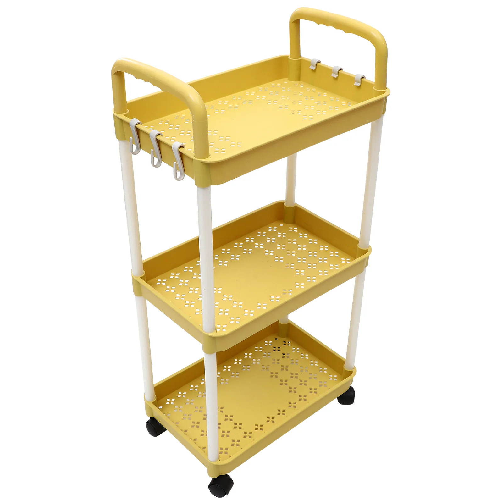 Storage Trolley Rack Cart Baby Stroller Shelf Home Rolling Utility Book Wheels Bathroom Organization Auxiliary With