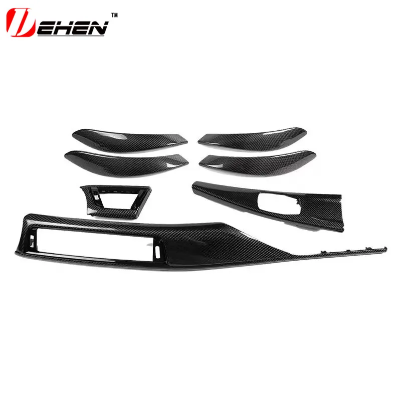 

7pc Real Dry Wet Carbon for BMW M2 M3 M4 F80 F82 F83 F87 2014-2019 Real Carbon Fiber Interior Parts Dashboard Decorative Cover