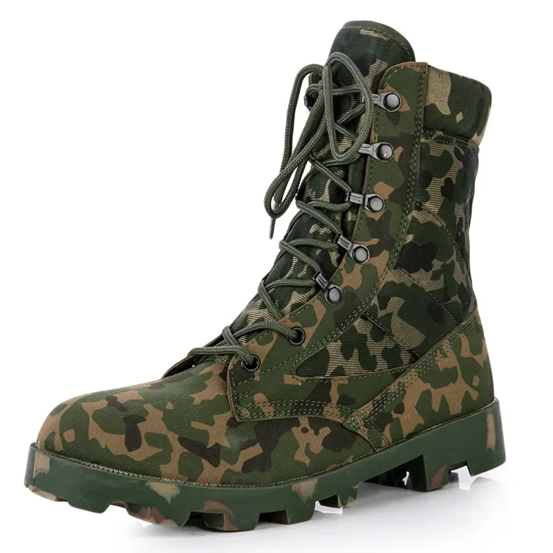 size 37 48 Men's Outdoor High Top Army Combat Boots Shoes Men Military Tactical Desert Boots  camouflage combat boots