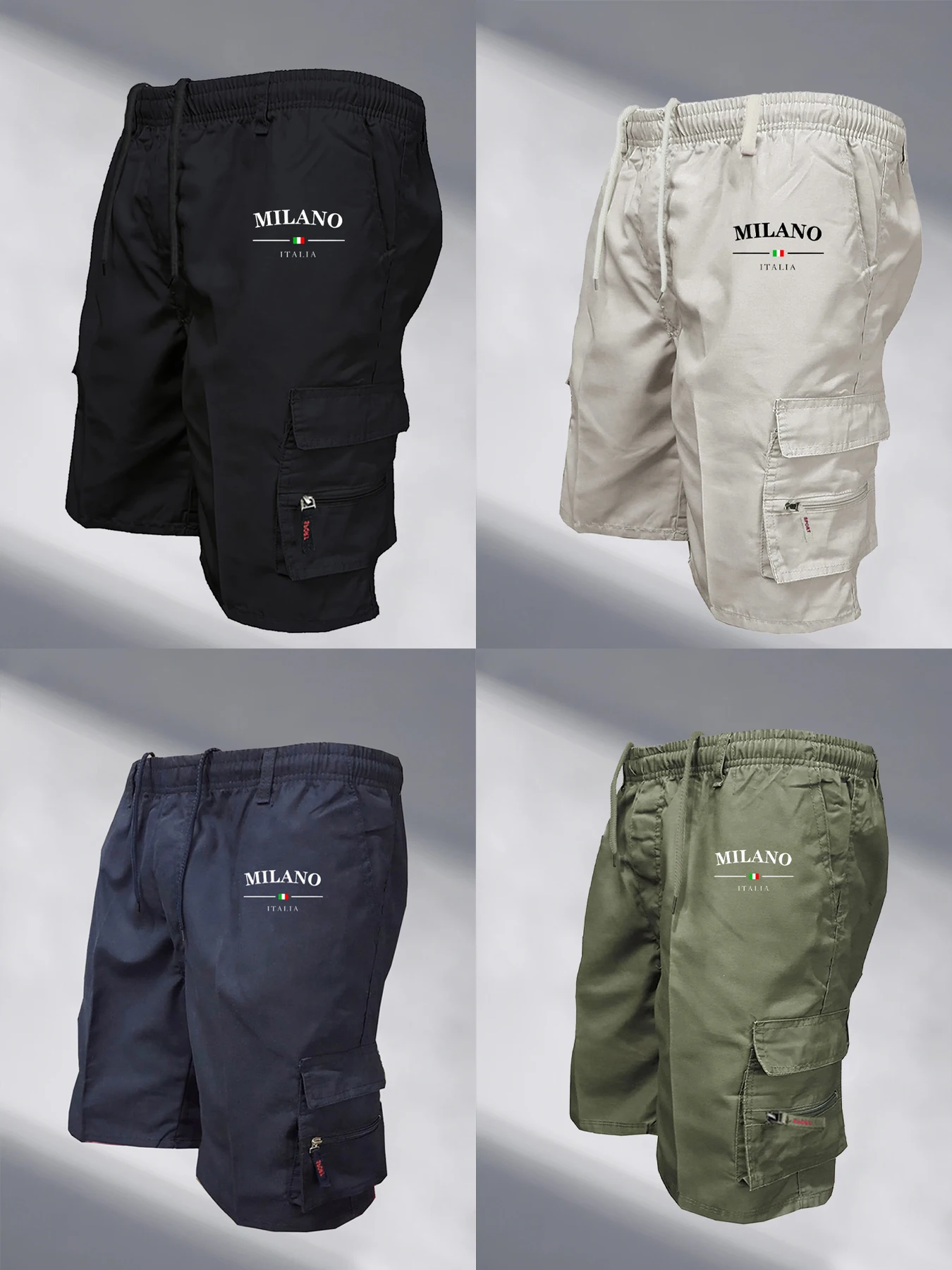 

Vintage Camouflage Cargo Shorts Men's Printed Pocket Oversized Cargo Shorts Summer Street Casual Short Pants Sports Streetwear