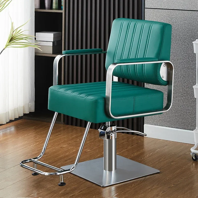 Taburete Sillas de barbero Barbería Salón de maquillaje reclinable Sillas de barbero cómodas Silla cosmética Barberia Muebles de lujo
