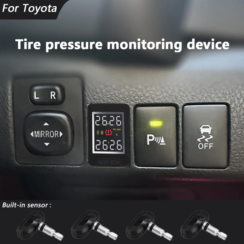 

Tire Pressure Monitoring System TPMS for Toyota RAV 4 Corolla Reiz Camry Highlander Prado 4Pcs External Internal Sensor Parts