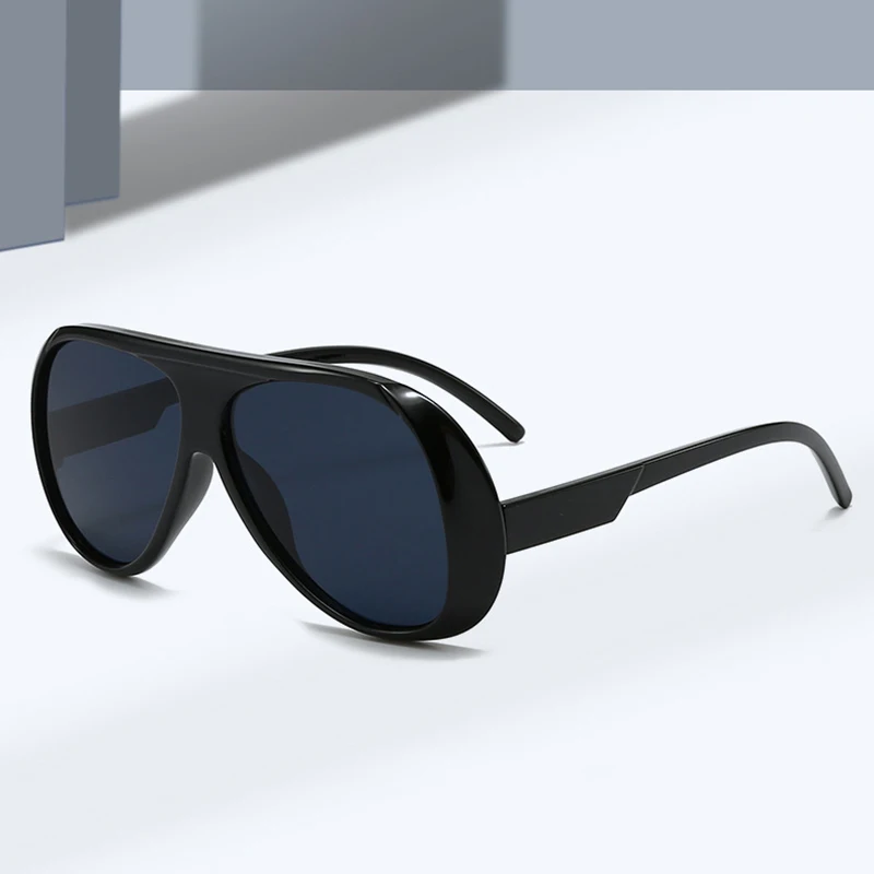 نظارات شمسية رائدة بحجم كبير للرجال والنساء ، ظلال مرآة متدرجة عتيقة ، نظارات شمسية عصرية ، UV400 #2