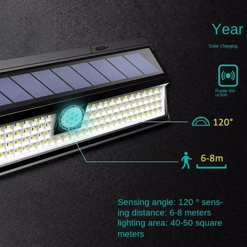 جديد 180LED الشمسية الجدار الخفيفة 90LED التحكم عن بعد الجدار الخفيفة 118 في الهواء الطلق وهج الإضاءة مصباح لجهاز الاستشعار سوبر مقاوم للماء