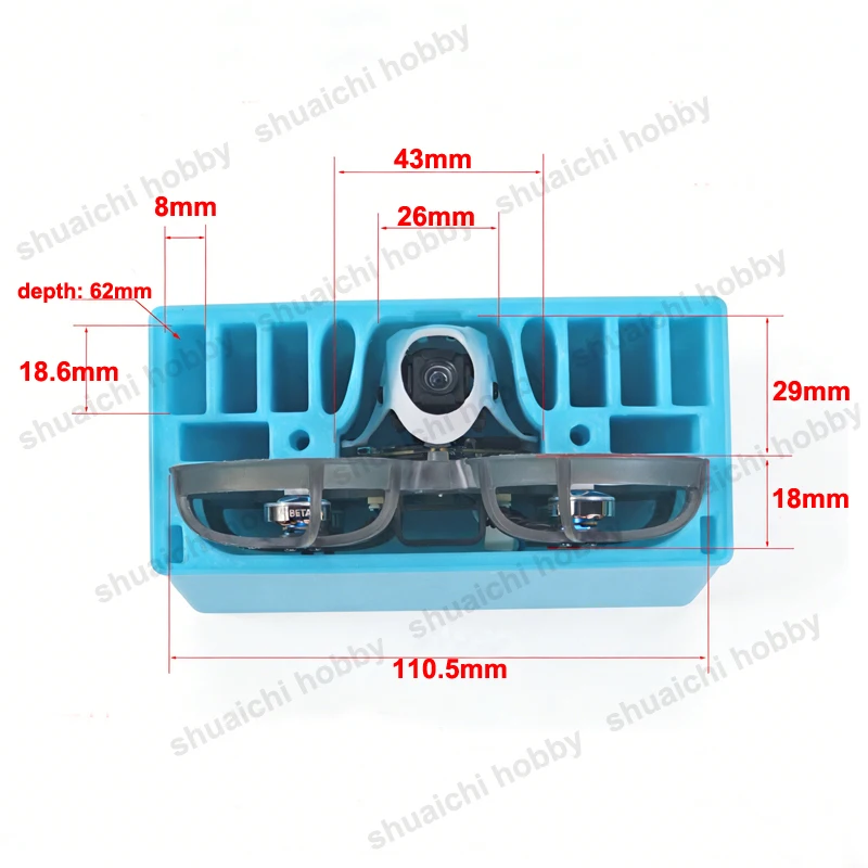 1PCS For BETAFPV Meteor75Pro O4 Dustproof Large Capacity Portable Carrying Case 3D Printng PETG RC FPV Drone Storage Box