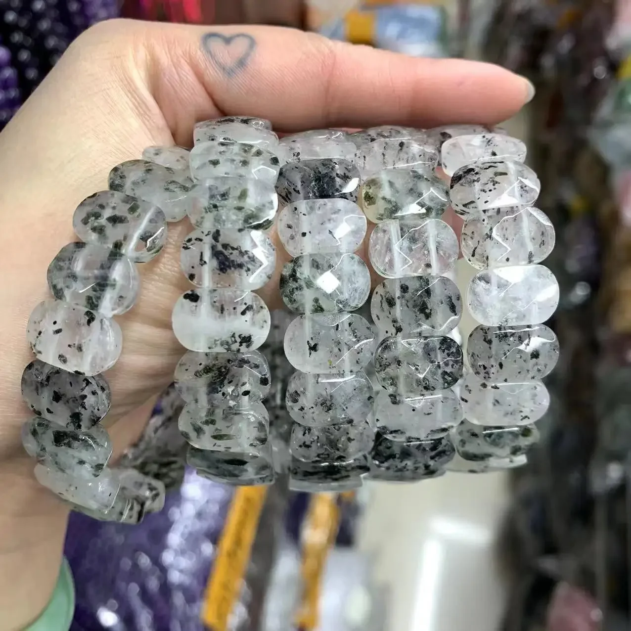 جديد قسط Pitaya العقيق حجر الخرز سوار - الأحجار الكريمة الطبيعية مجوهرات سحر الإسورة المرنة، للجنسين حزب هدية والجملة #5