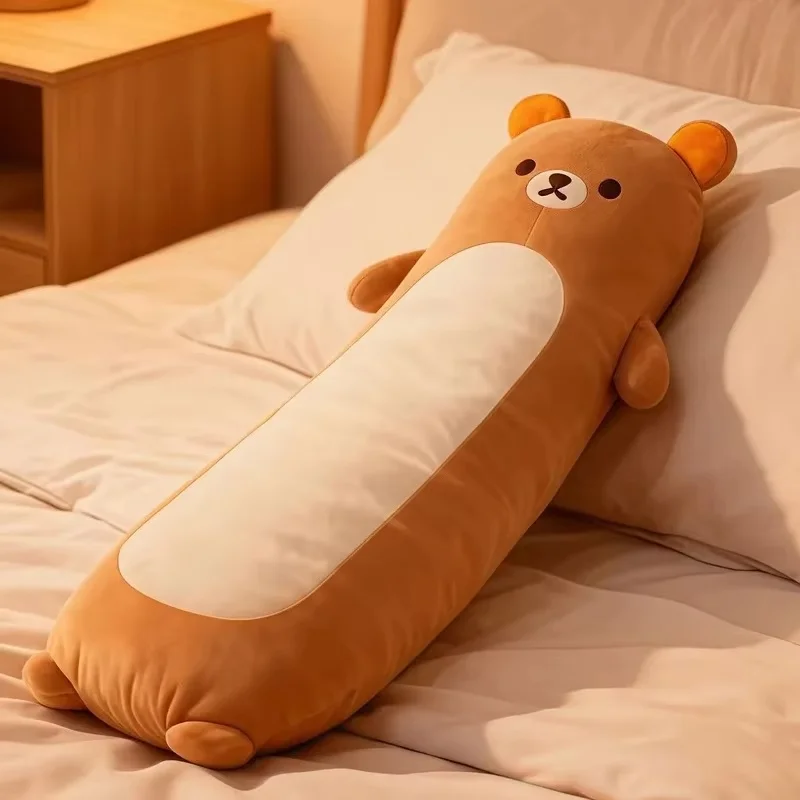 60-80 سنتيمتر Rilakkuma لطيف وسادة طويلة ألعاب من نسيج مخملي اضافية لينة الساق الحضن وسادة للنوم وسادة أريكة مكتب قيلولة وسادة هدية #3