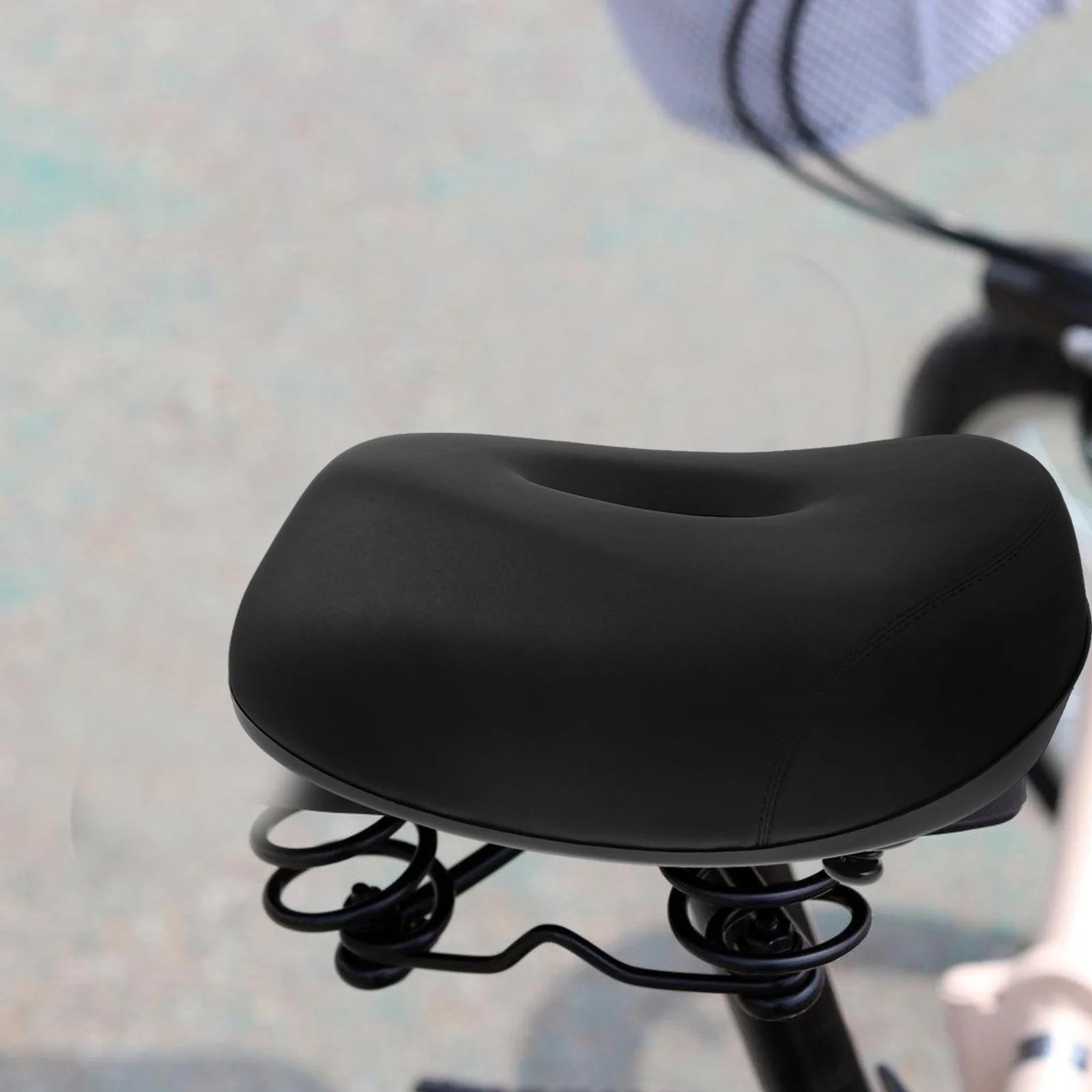 

Electric Bike Seat Cushion Comfort Black Universal Saddle Shock Absorption Waterproof Padding Cruiser Bicycle Seats