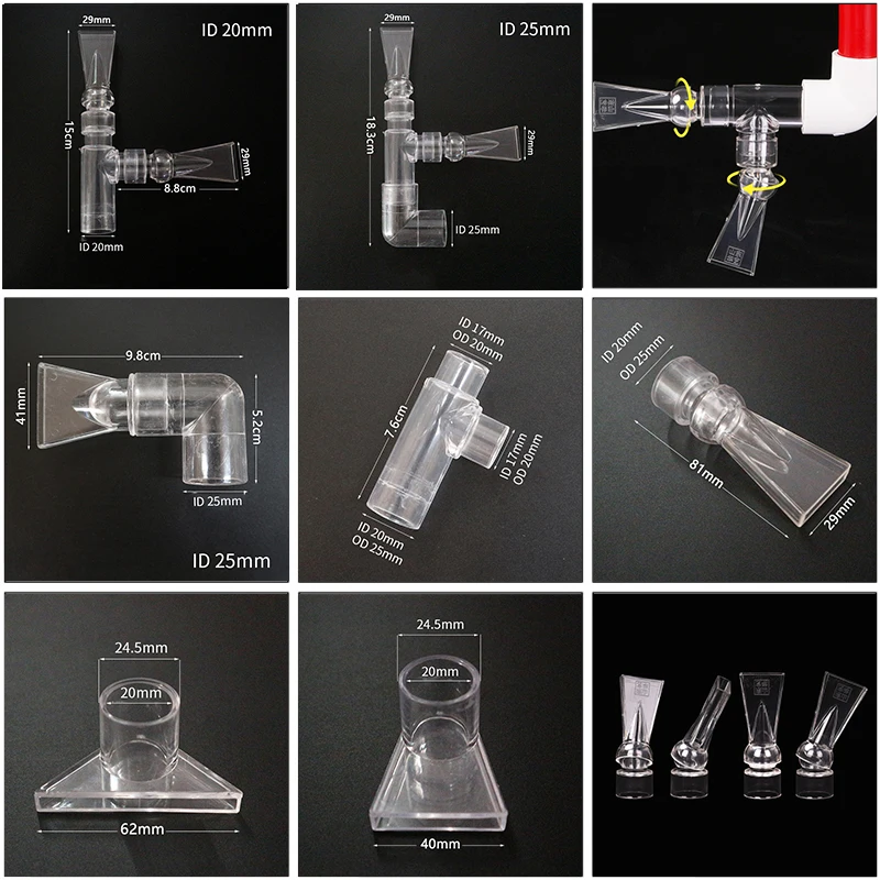 Akwarium pompa powietrza Duckbill dysza wylotowa wody regulowany uniwersalny zraszacz ogrodowy rura wodna zawory sterujące