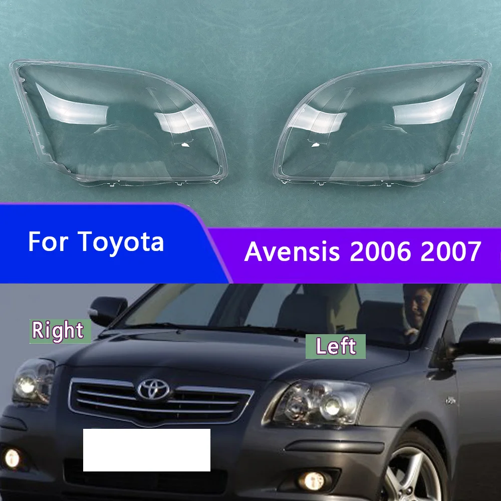 

For Toyota Avensis 2006 2007 Car Accessories Headlight Lens Cover Headlamp Shell Lampshade Transparent Shade Mask Plexiglass