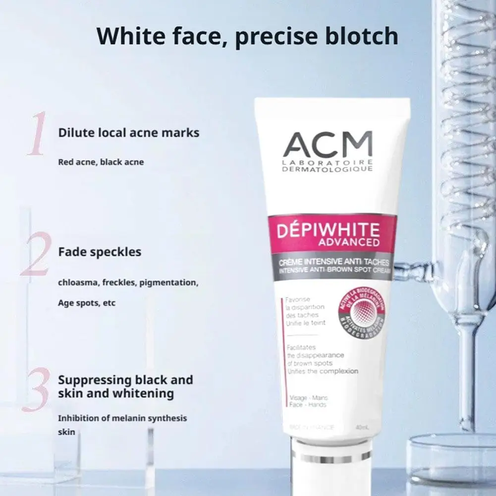 Crema Blanqueadora Avanzada ACM, Aclara Manchas Oscuras y Marrones, Limpia Profundamente los Poros, Reduce la Melanina, Antioxidante, Unifica el Tono de Piel