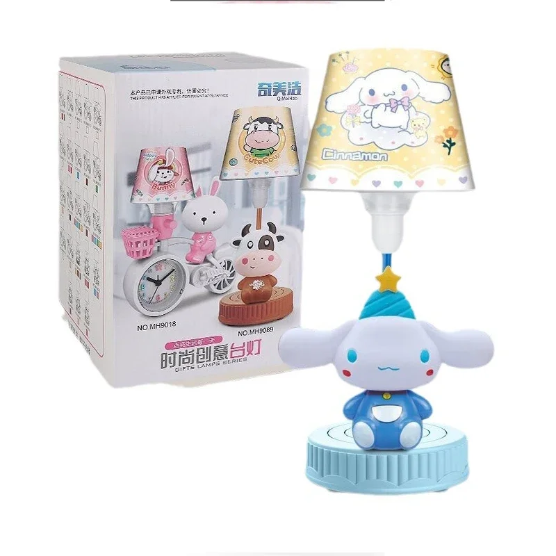 Sanrio Hello Kitty Kawaii Bedside Lamp Kuromi Cinnamorol Cartoon Anime Student Plug In Charge Night Light Girls Christmas Gift