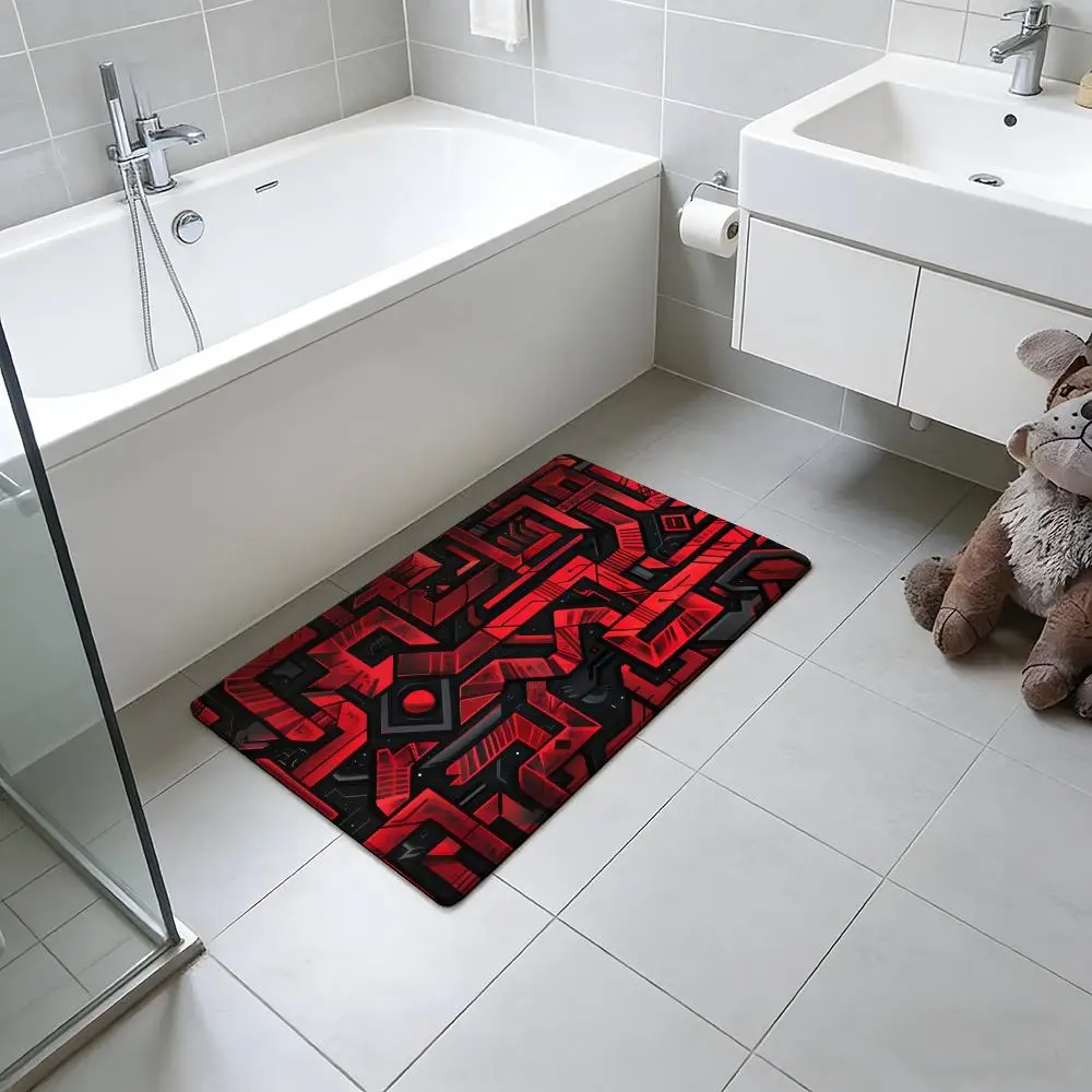 Beautiful Classic G-Graffiti Patt Floor Mat Absorbent Floor Mat Non-Slip Entrance Rug for Bathrooms Restrooms and Toilets