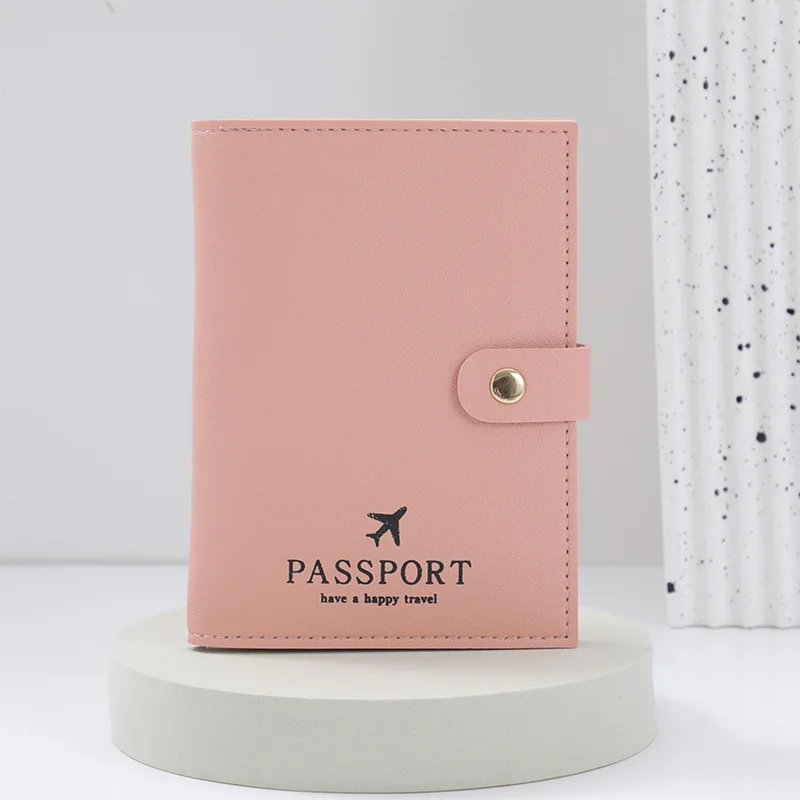 New Passport Holder Travel Wallet Card Bag Multifunctional Simple Fashion Solid Color Large Capacity Passport Case