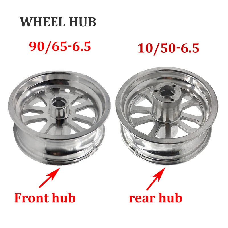 6.5 Inch Rim Front Wheel 90/65-6.5 Rear 110/50-6.5 Tubeless Aluminum Hub Assembly Scooter With Axle