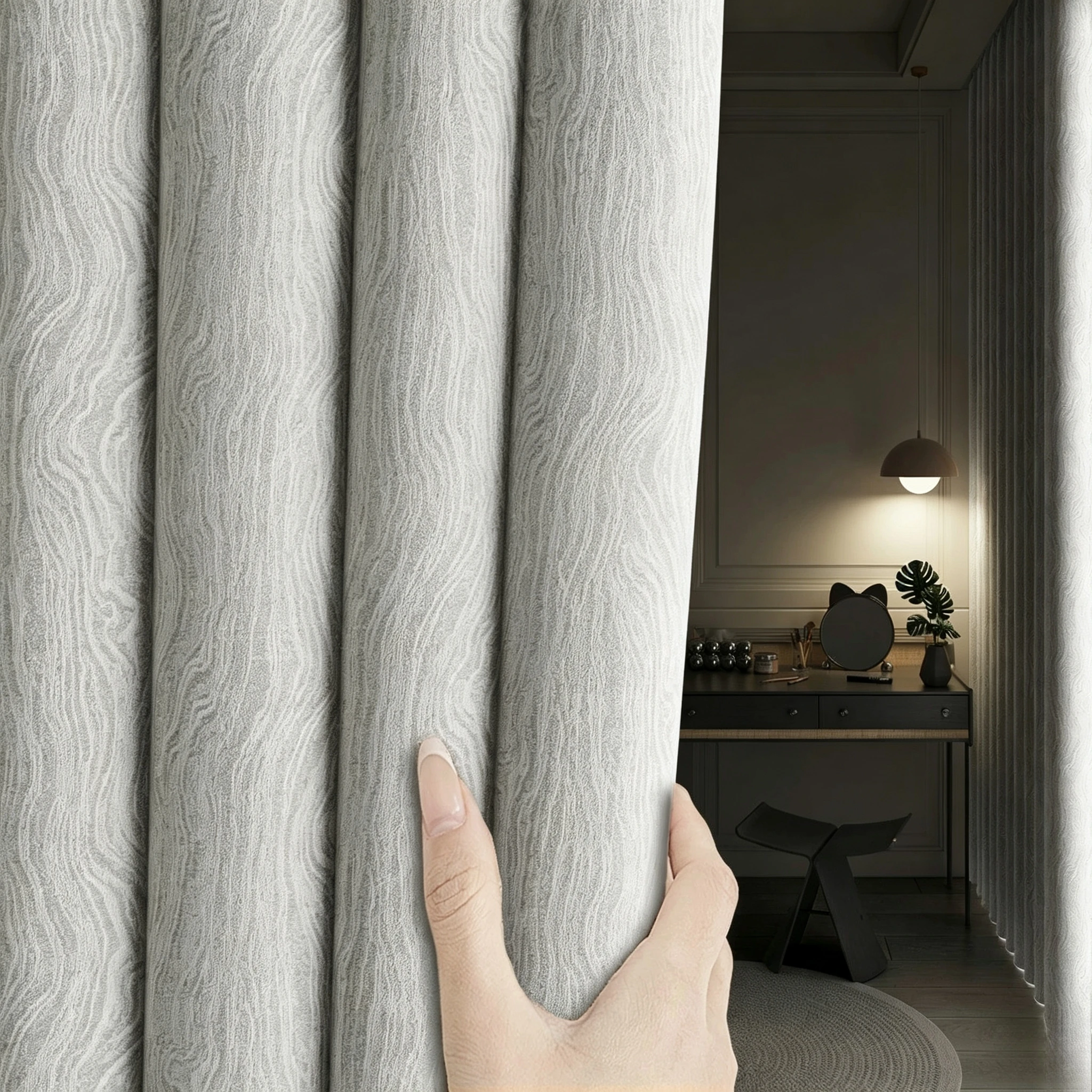 Modern High Quality Jacquard Blackout Curtains for Bedroom Living Room Hotel UV Protection Window Curtain Decor Drape Customized